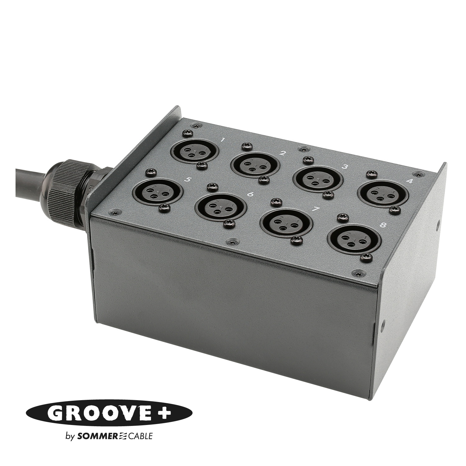 GROOVE+ Stagebox  Breakout , XLR 3-pole male/XLR 3-pole female; HICON; pre-wired, 1.5 mm steel panel