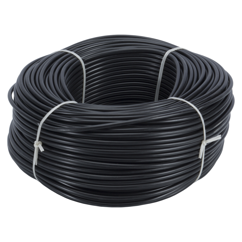 Insulating Tubing, PVC, PU: 100 m, black