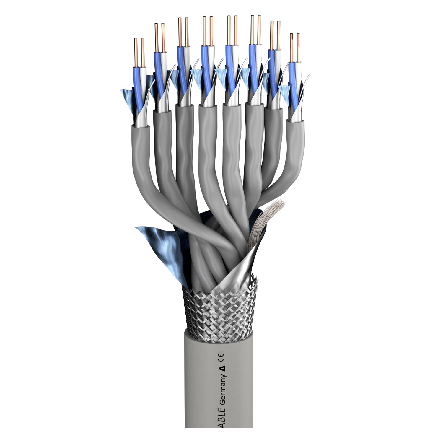 Modulation cable Logicable MP CPR-Version; FRNC; grey | 2 x 0,57 mm (≙ 0,26 mm²) x number of pairs; Dca