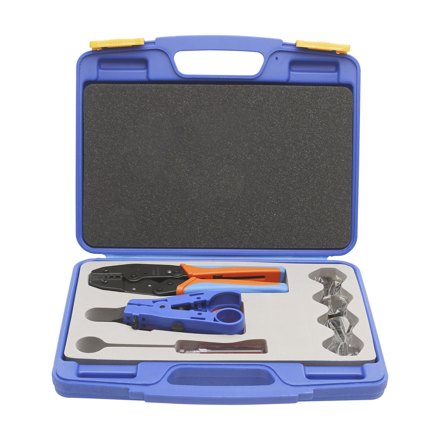 HICON Crimping pliers tool kit w. case for BNC crimping connectors