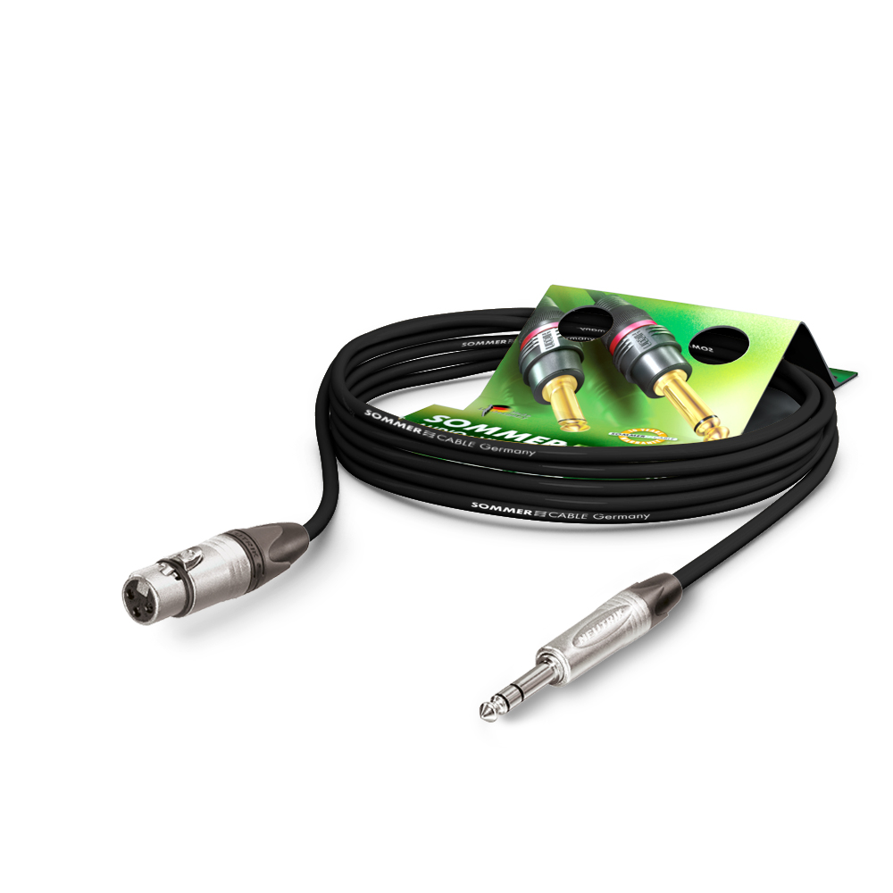 Microphone Cable Stage 22 Highflex, 2 x 0,22 mm² | XLR / jack, NEUTRIK®