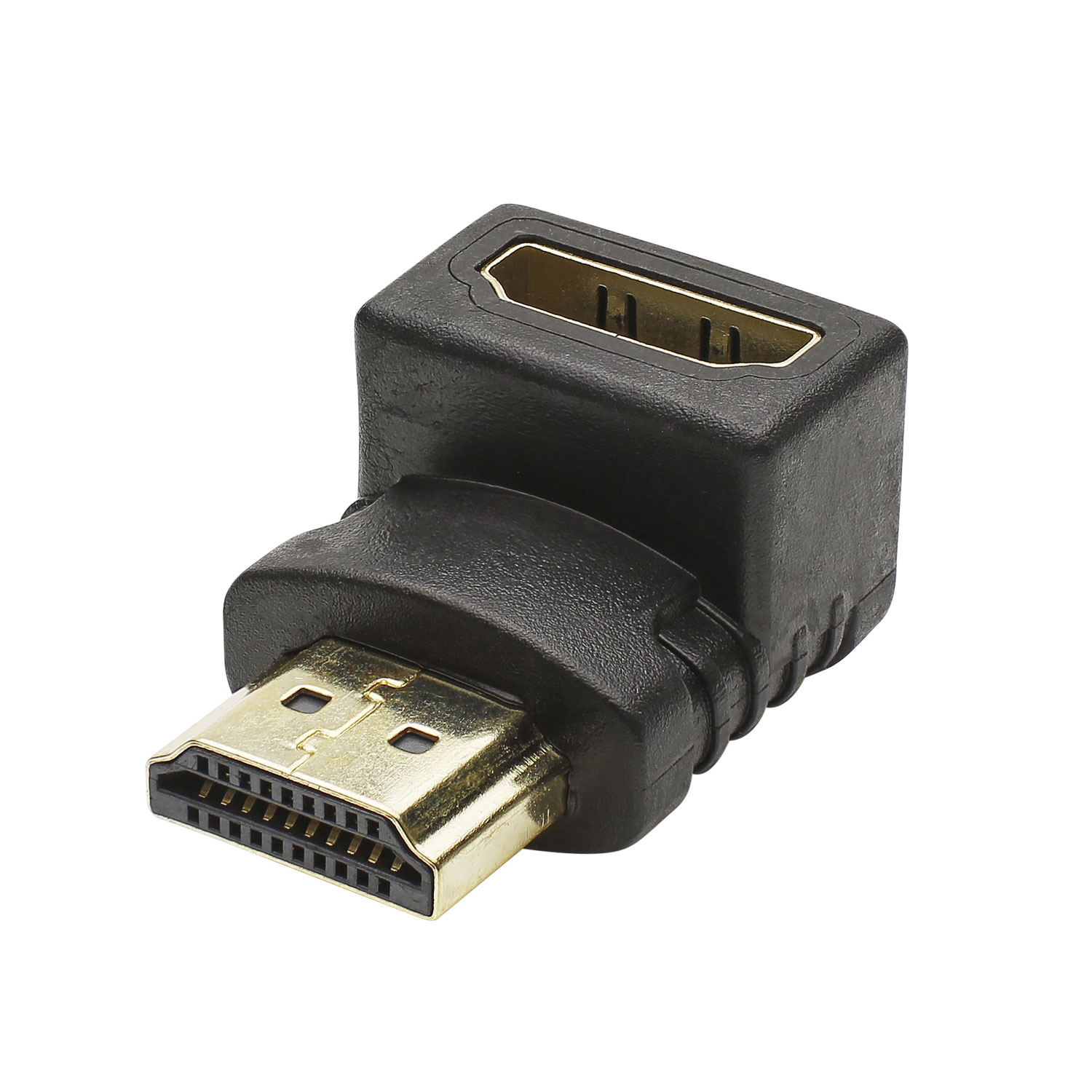 Adapter | HDMI female/HDMI male angled, black