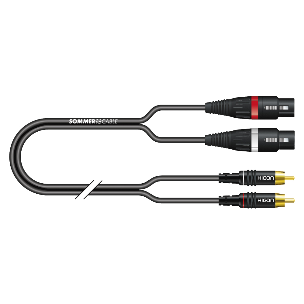 Y-patch / adapter cable SC-Onyx, 1 x 0,25 mm² | XLR / RCA, NEUTRIK®