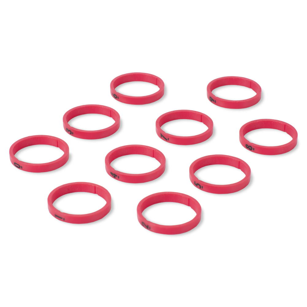 HICON Code ring, 10 rings, one ring each with numbers “0“ – “9“ for HICON XLR straight