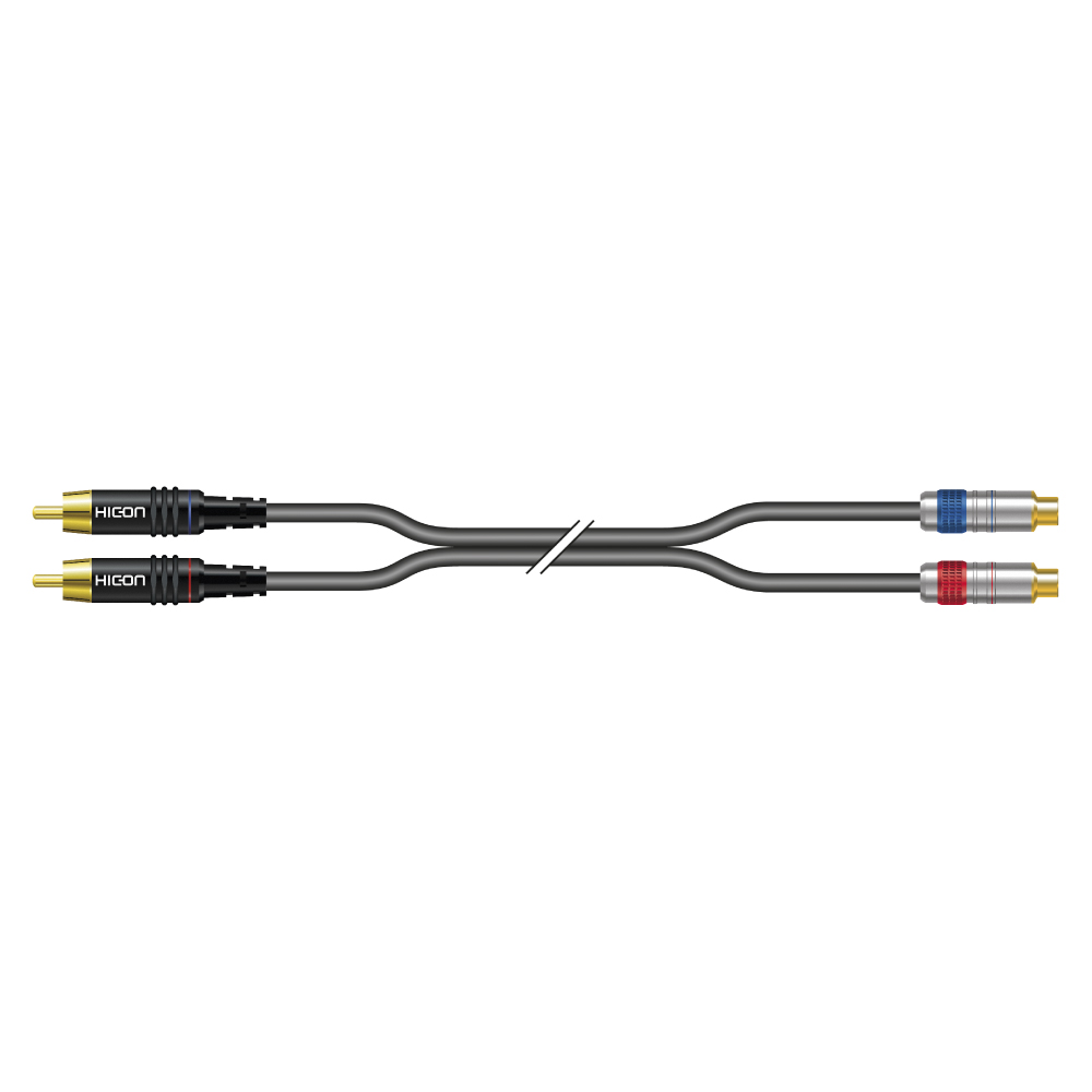 RCA-Cinch-Patchkabel, unsymmetrisch SC-Onyx, 1  x  0,25 mm² | RCA-Cinch / RCA-Cinch, HICON