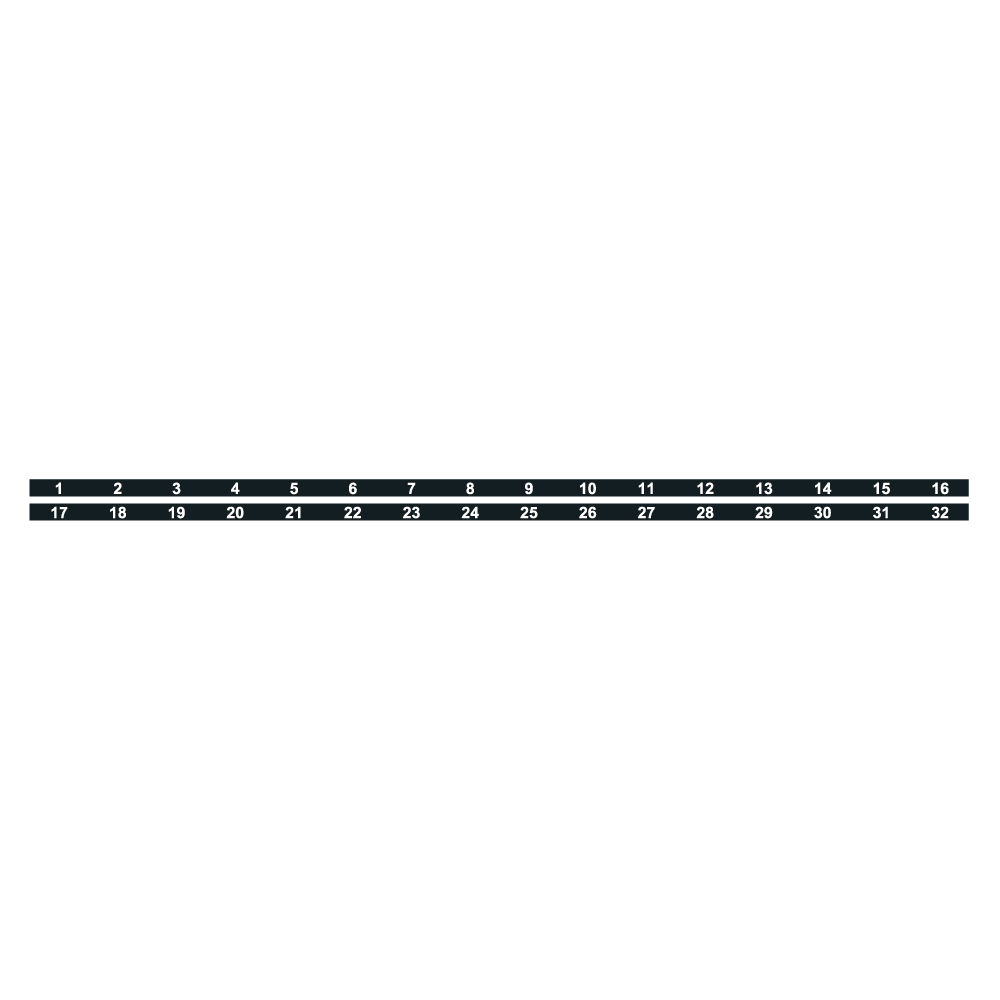 Sommer cable Numbered strips, black