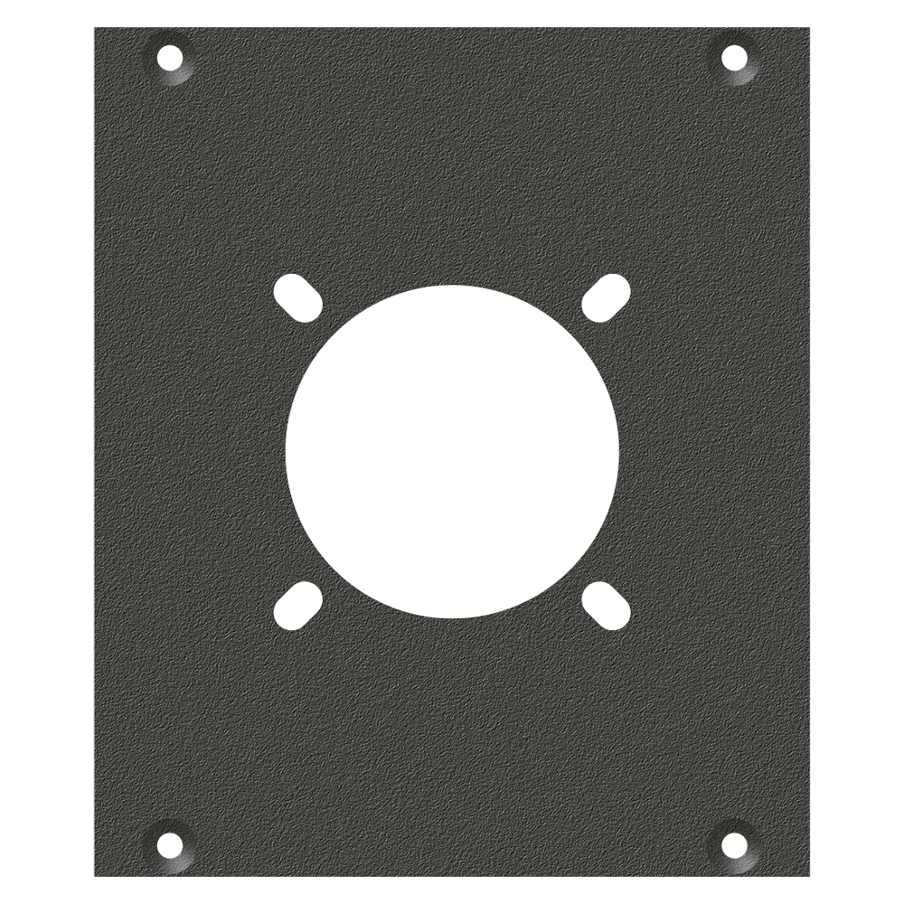 front panel Hole for NL4, NL8MPR, EP, LK08, 2 HE, 2 BE for SYS-series, Galvanized sheet steel, colour: grey
