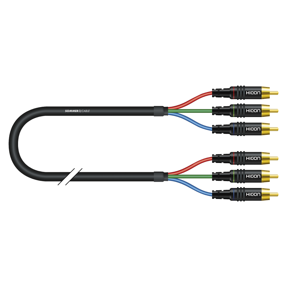 YUV-Kabel Transit Mini Flex, 3  x  0,08 mm² | Cinch / Cinch, HICON