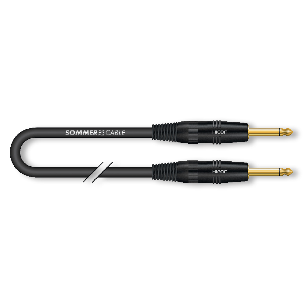 Instrumentenkabel SC-Spirit BLACK ZILK, 1  x  0,25 mm² | Klinke / Klinke, HICON