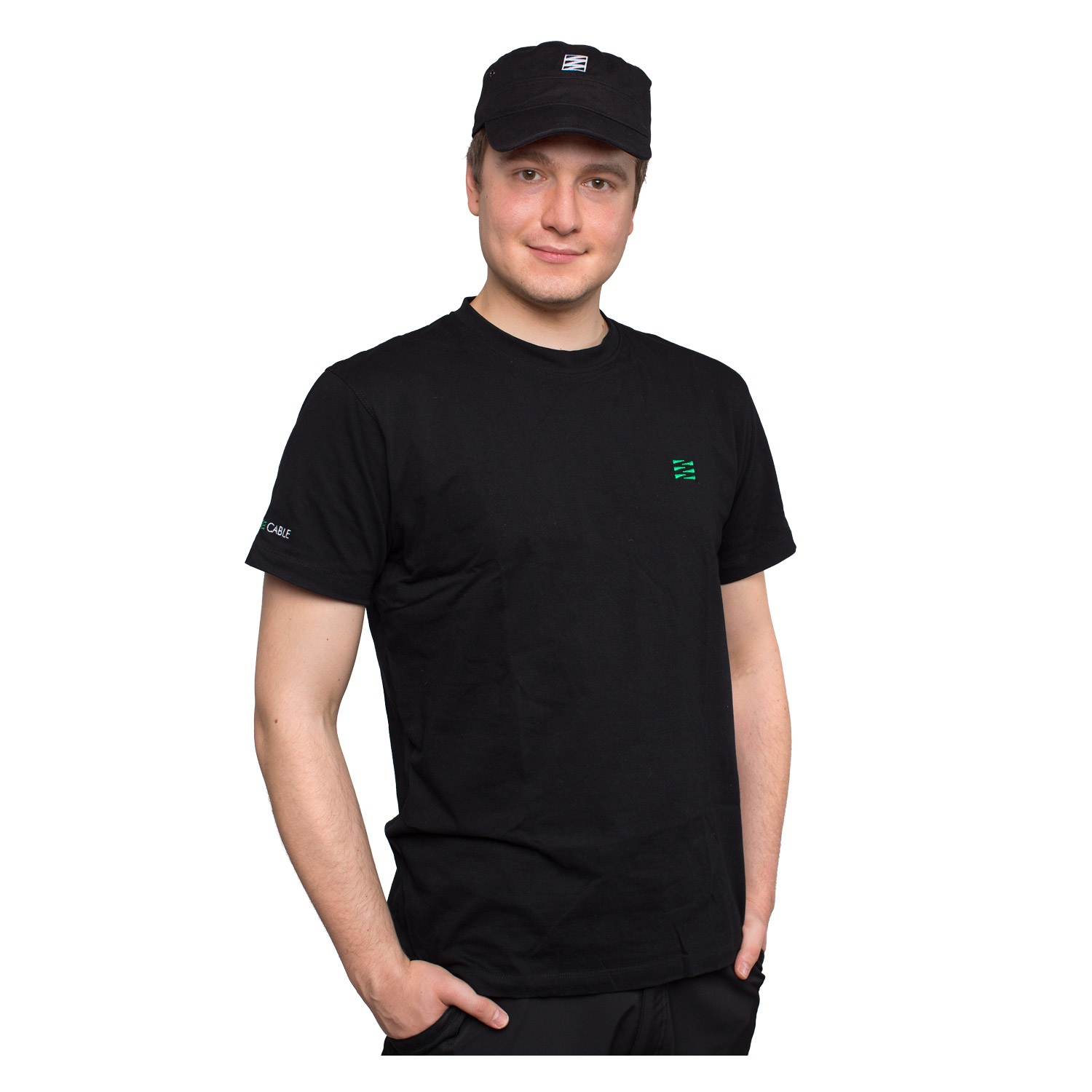 Sommer cable T-Shirt, black
