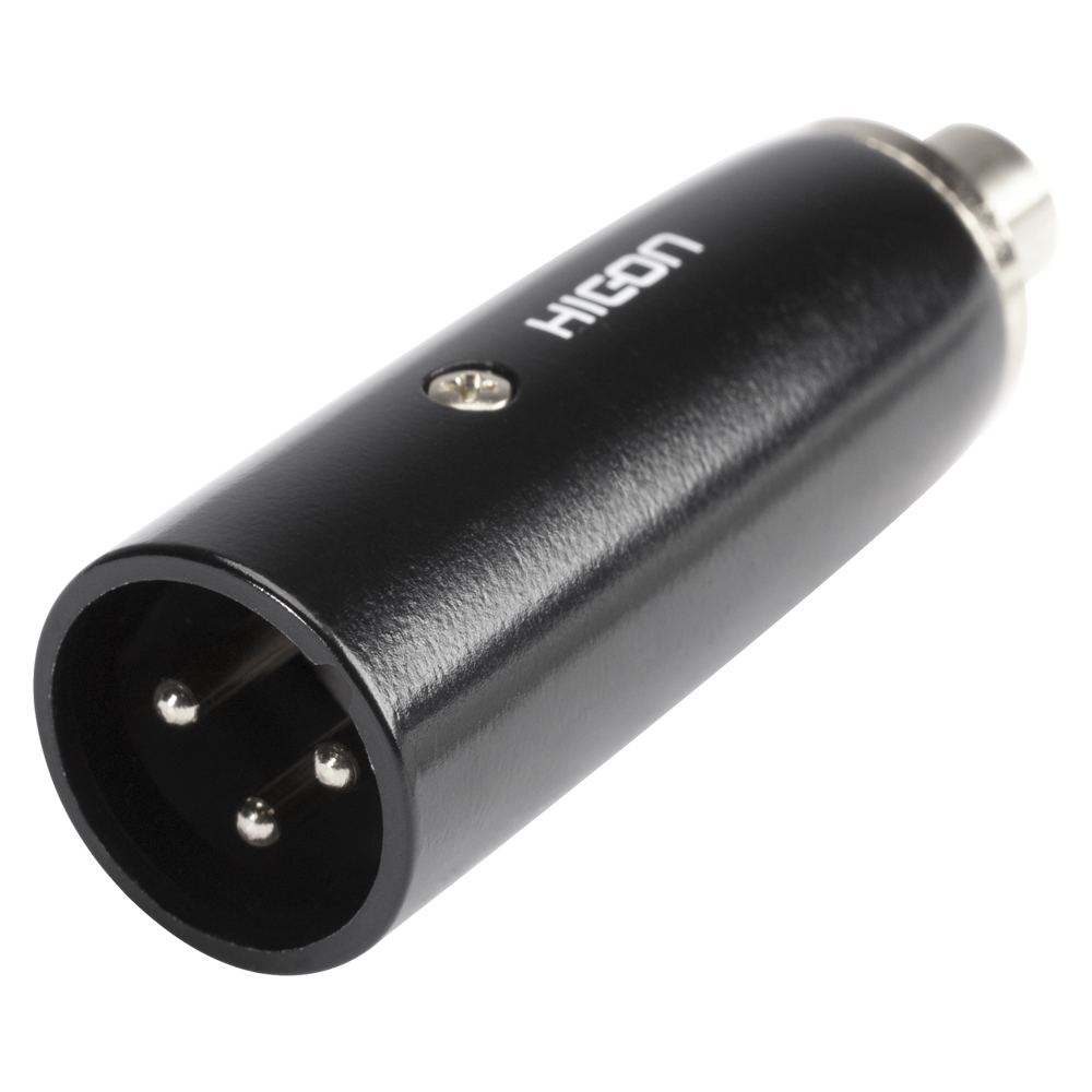 HICON  Adapter | Cinch female/XLR 3-pol male gerade, schwarz