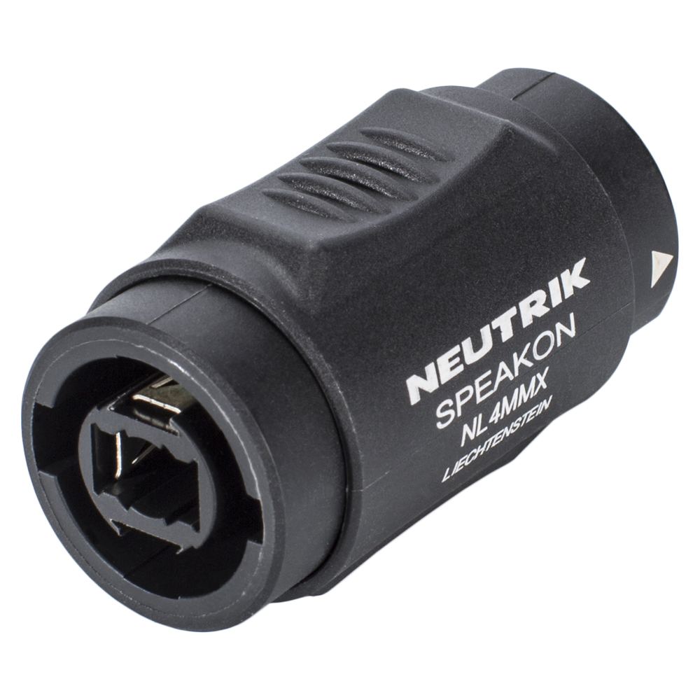 NEUTRIK®  Adapter | speakON® female 4-pole straight, black